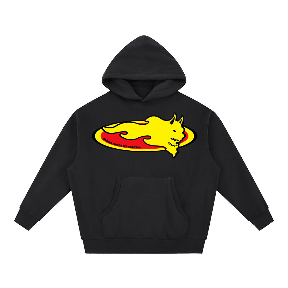 DVSK8 "LOGO" BLACK BOXY FIT HOODIE