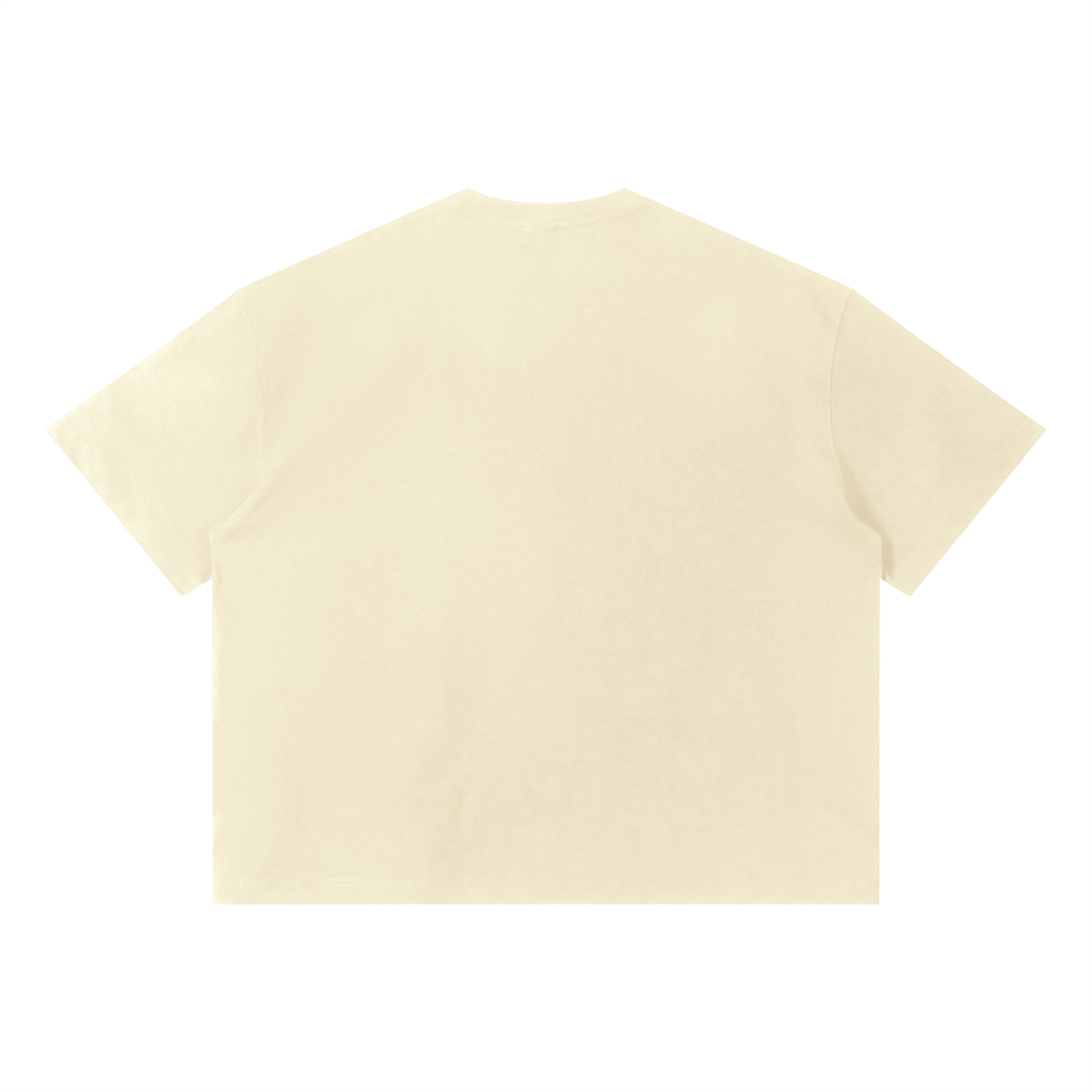 CHROMEPRIX "UNDERSTANDER" LIGHT BEIGE BOXY TEE