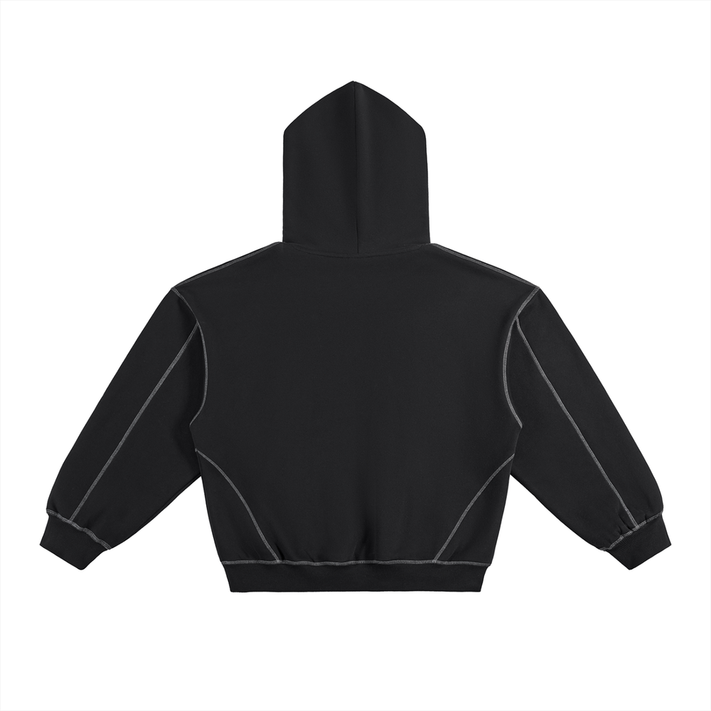 CHROMEPRIX BLACK BOXY FLEECE HOODIE