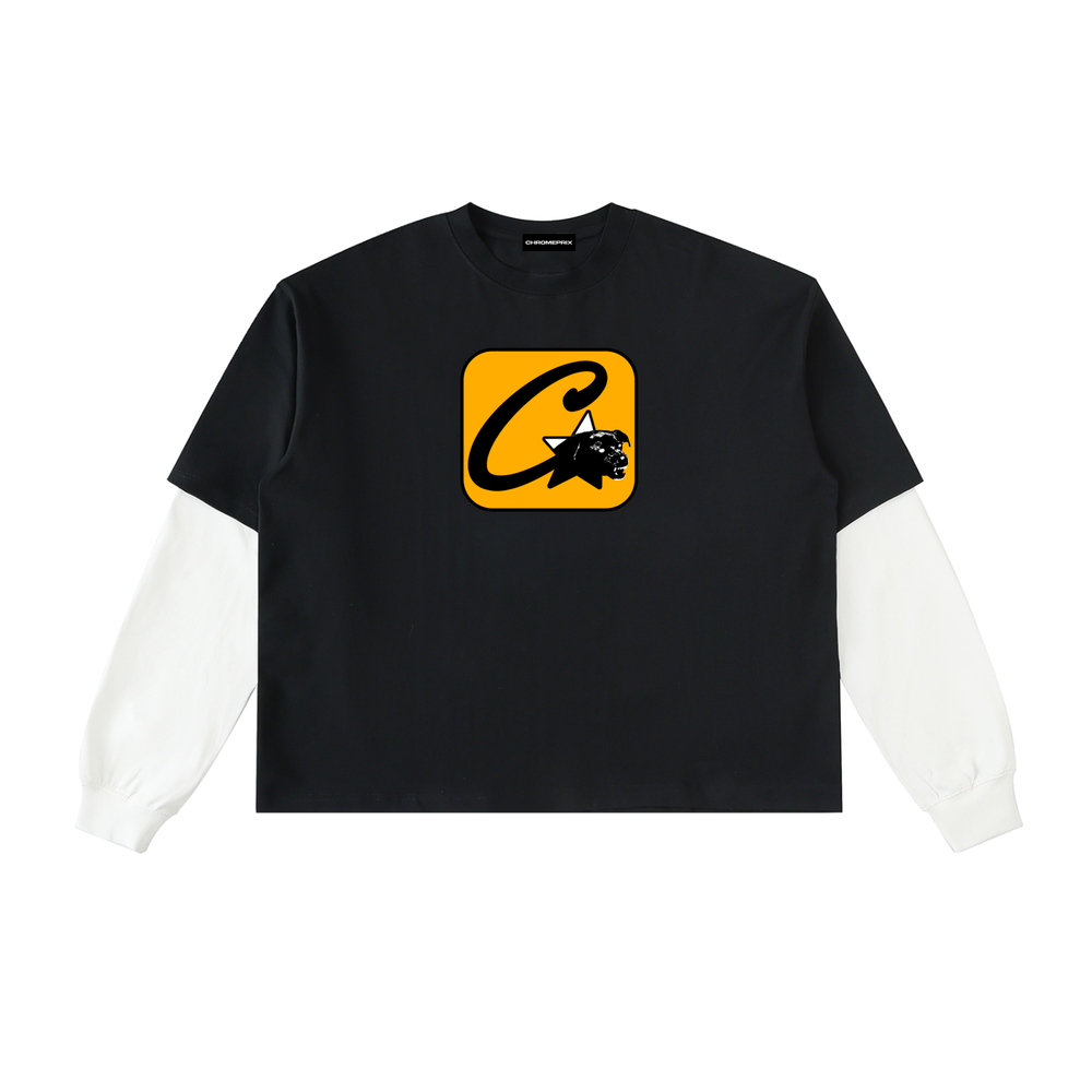 CHROMEPRIX BLACK LAYERED LONGSLEEVE TEE