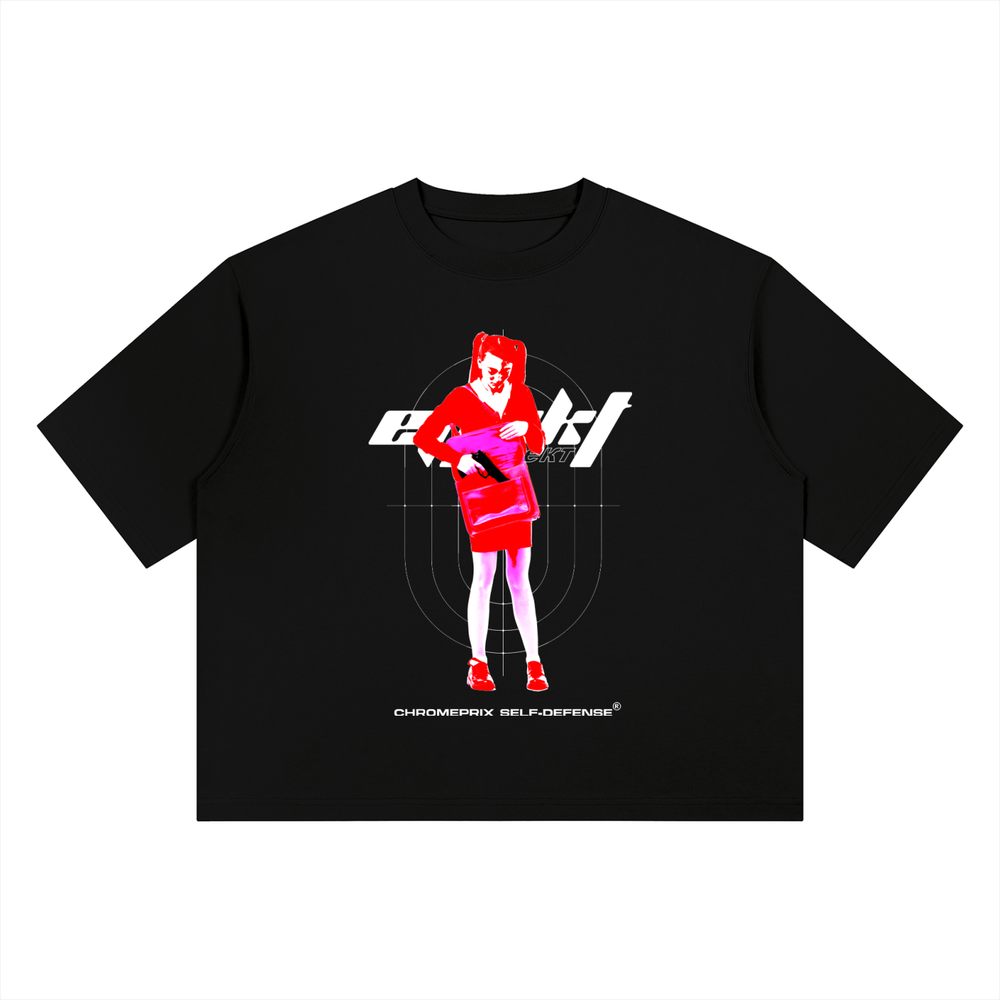 CHROMEPRIX X PROJECT EFFEKT "SCHOOLBAG" HEAVYWEIGHT BLACK TEE