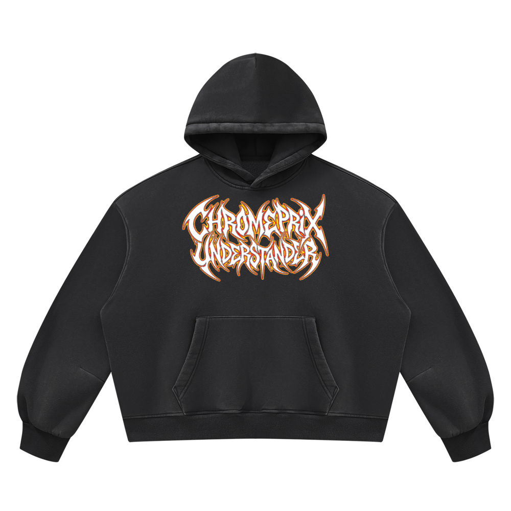 CHROMEPRIX "UNDERSTANDER" BLACK FLEECED HOODIE