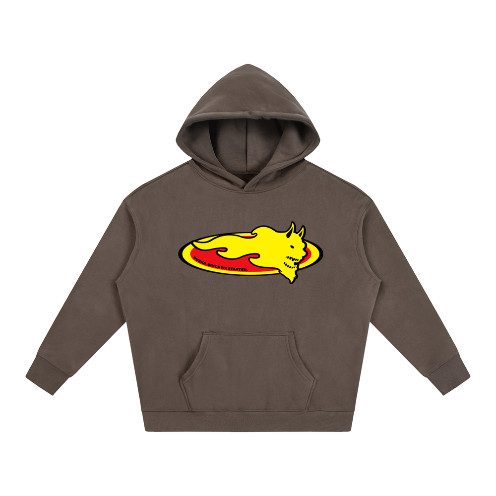 DVSK8 "LOGO" BROWN FLEECED HOODIE