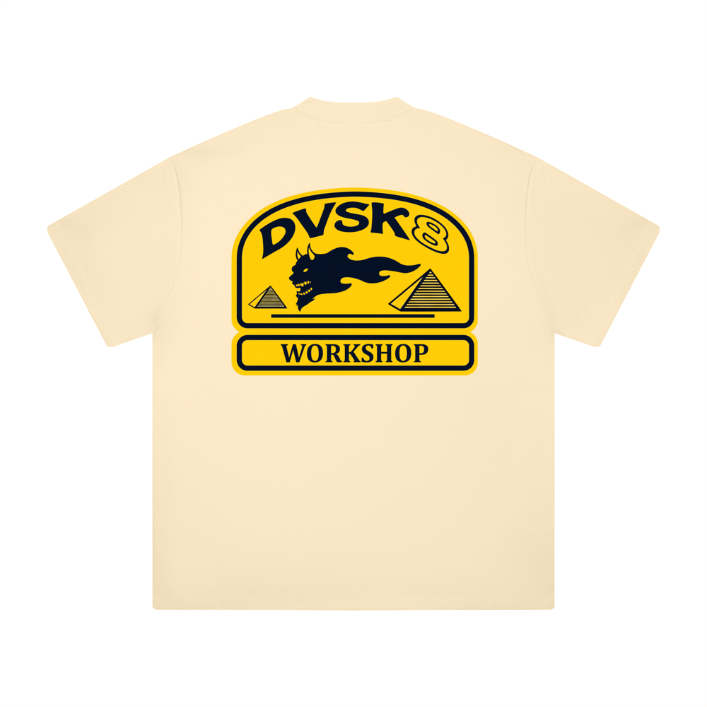 DVSK8 "PYRAMID" HEAVYWEIGHT BEIGE TEE