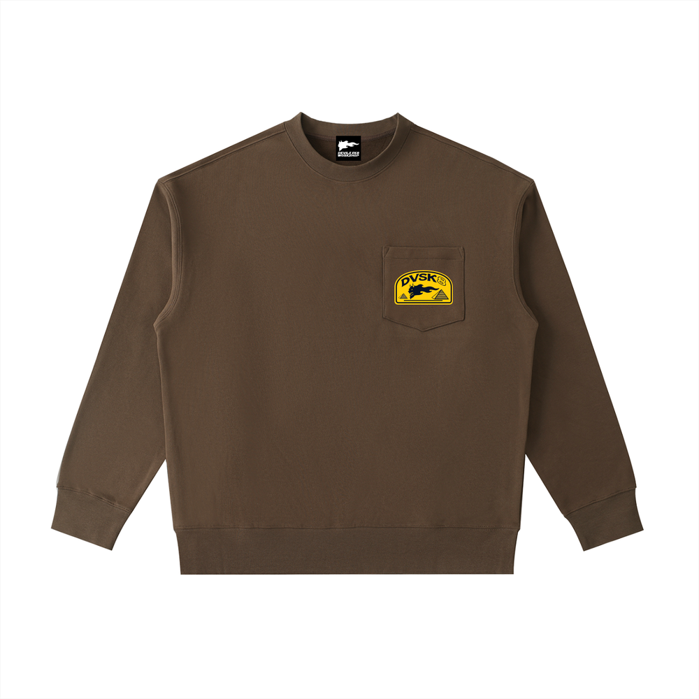 DVSK8 "PYRAMID" HEAVYWEIGHT BROWN SWEATSHIRT