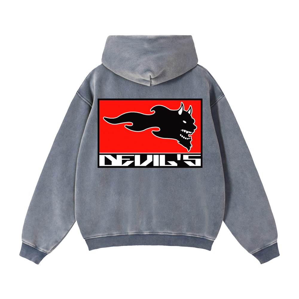 DVSK8 ICY-BLUE ZIP-UP FLEECED HOODIE