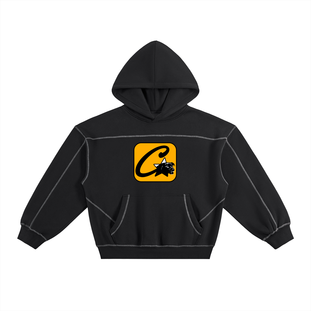 CHROMEPRIX BLACK BOXY FLEECE HOODIE