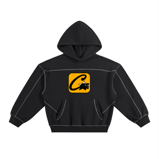 CHROMEPRIX BLACK BOXY FLEECE HOODIE