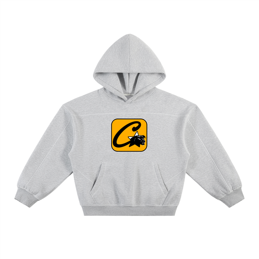 CHROMEPRIX GREY BOXY FLEECE HOODIE