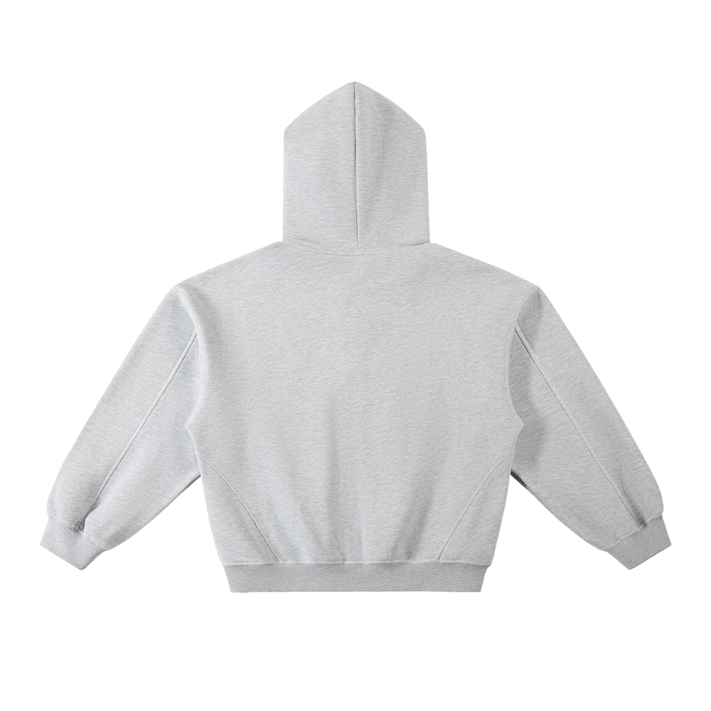 CHROMEPRIX GREY BOXY FLEECE HOODIE