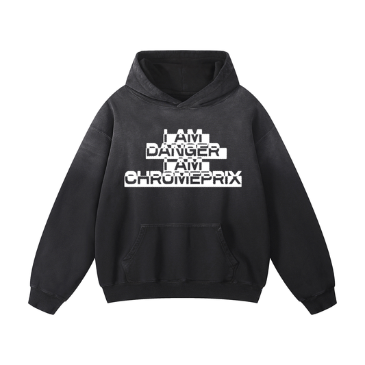 CHROMEPRIX "I AM" HEAVYWEIGHT BLACK HOODIE