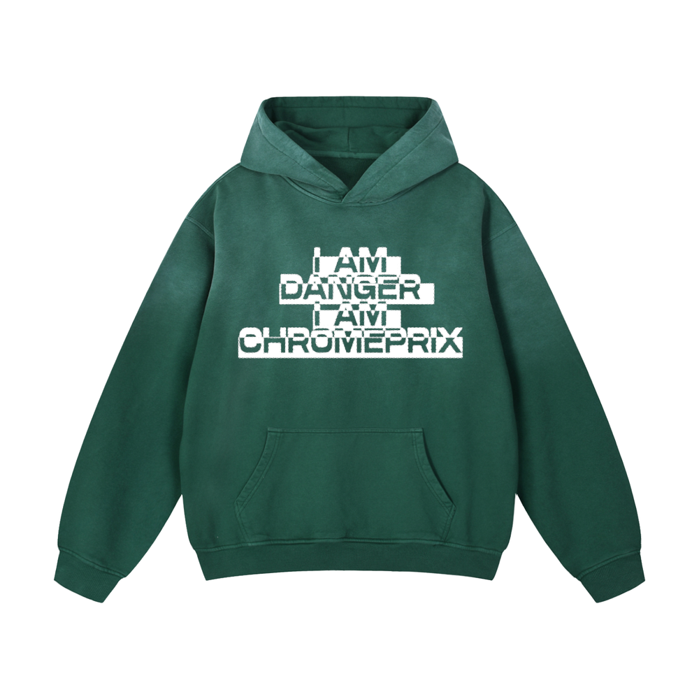 CHROMEPRIX "I AM" HEAVYWEIGHT GREEN HOODIE