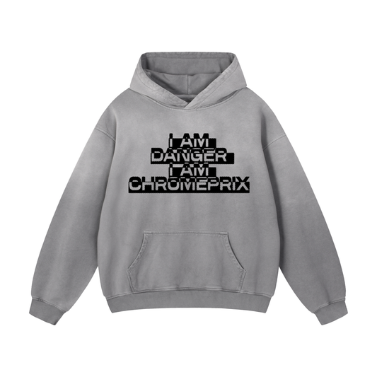 CHROMEPRIX "I AM" HEAVYWEIGHT GREY HOODIE