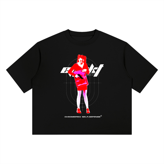 CHROMEPRIX X PROJECT EFFEKT "SCHOOLBAG" HEAVYWEIGHT BLACK TEE