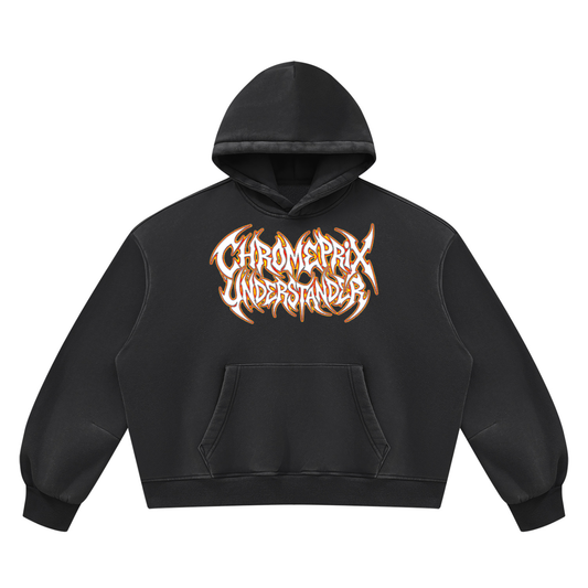 CHROMEPRIX "UNDERSTANDER" BLACK FLEECED HOODIE