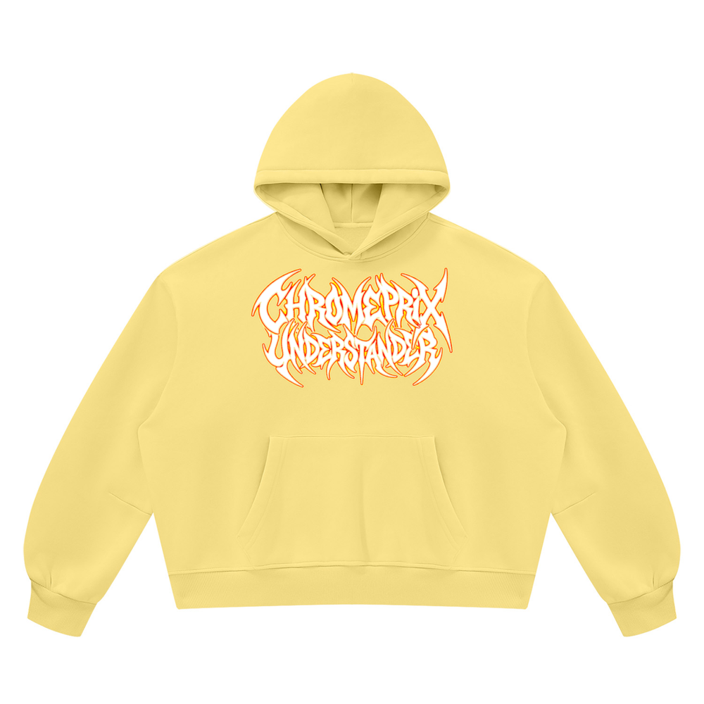 CHROMEPRIX "UNDERSTANDER" YELLOW FLEECED HOODIE