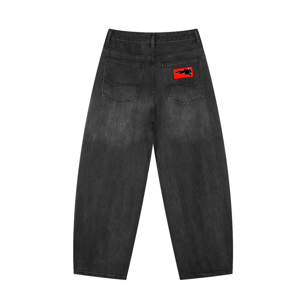 DVSK8 BLACK WASH BARREL JEANS
