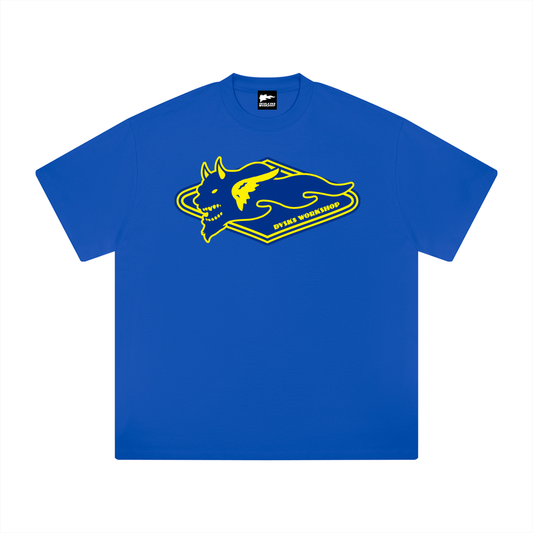 DVSK8 "LOGO" HEAVYWEIGHT BLUE TEE