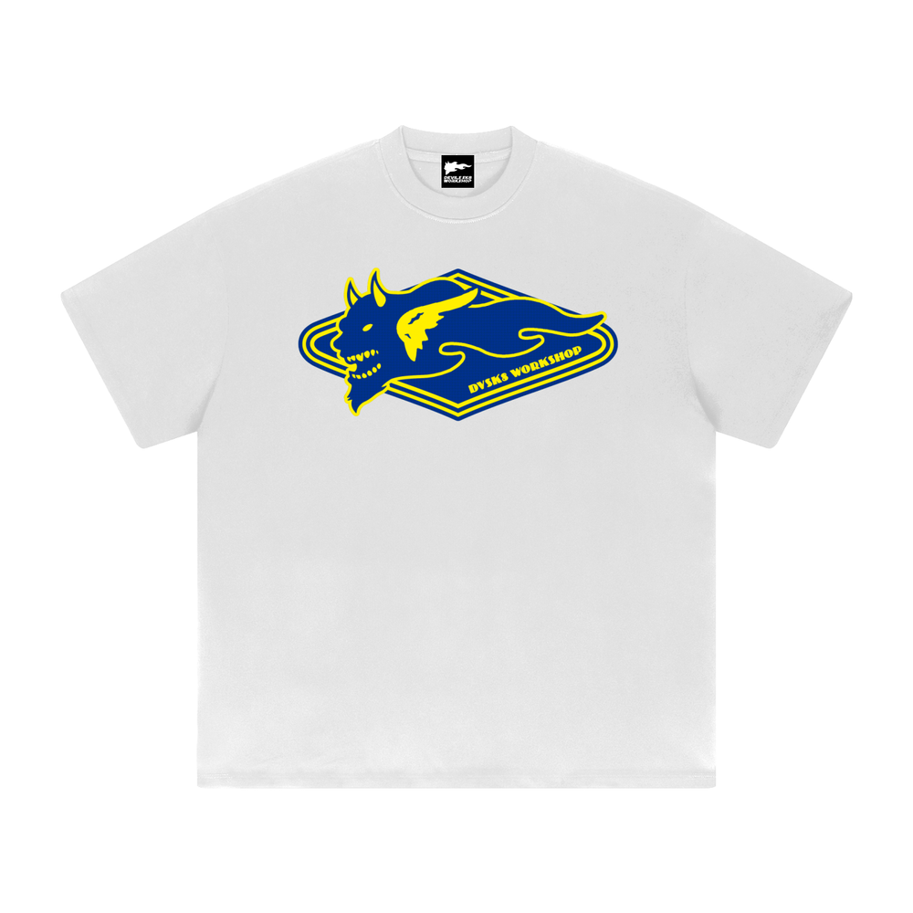 DVSK8 "LOGO" HEAVYWEIGHT WHITE TEE