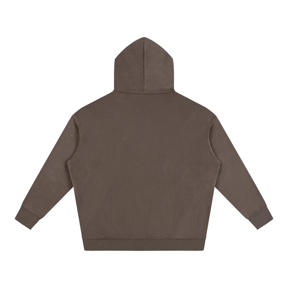 DVSK8 "LOGO" BROWN FLEECED HOODIE