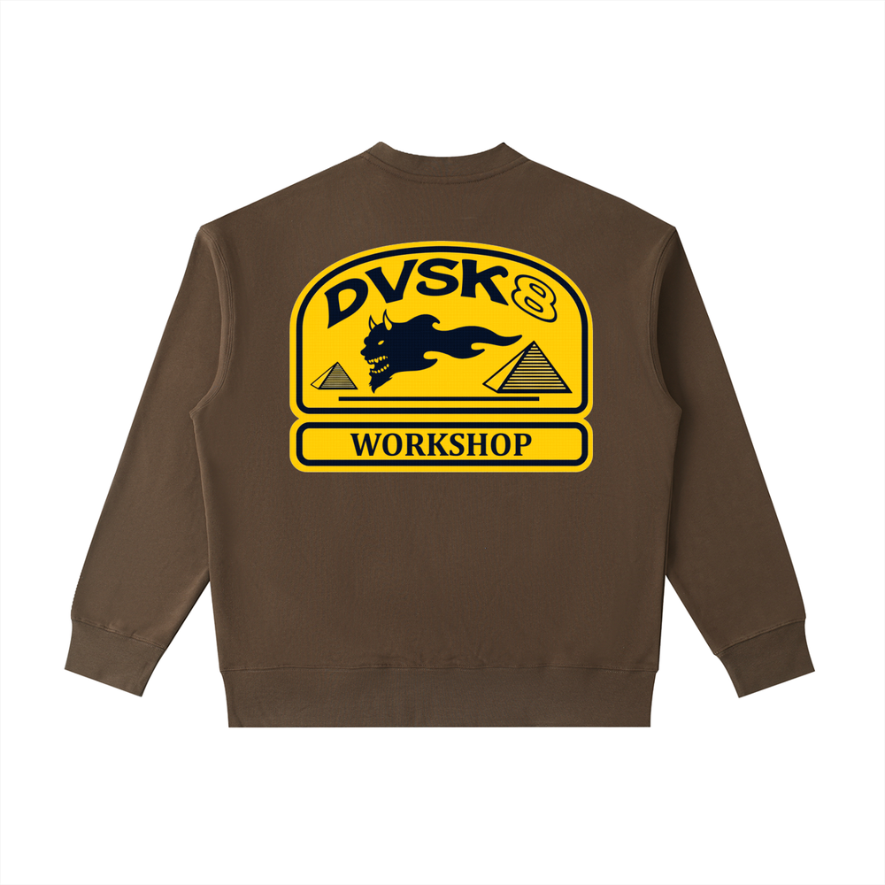 DVSK8 "PYRAMID" HEAVYWEIGHT BROWN SWEATSHIRT