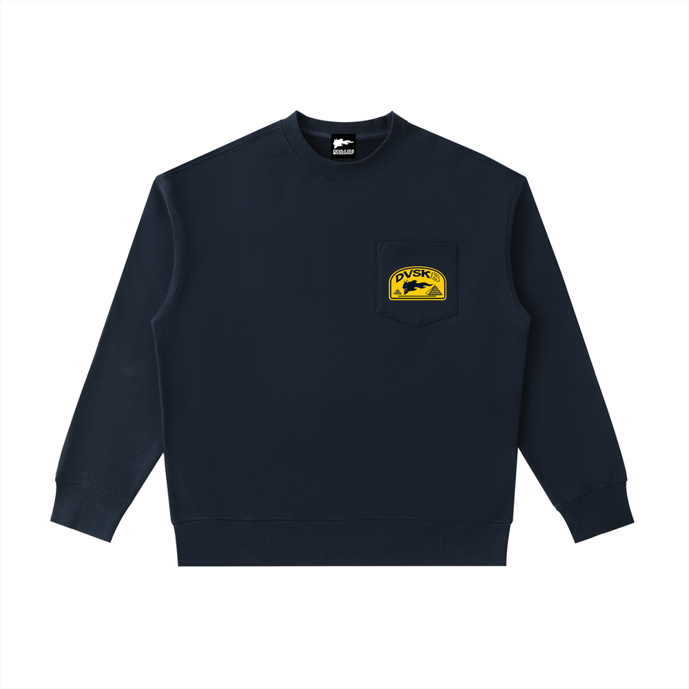 DVSK8 "PYRAMID" HEAVYWEIGHT NAVY SWEATSHIRT