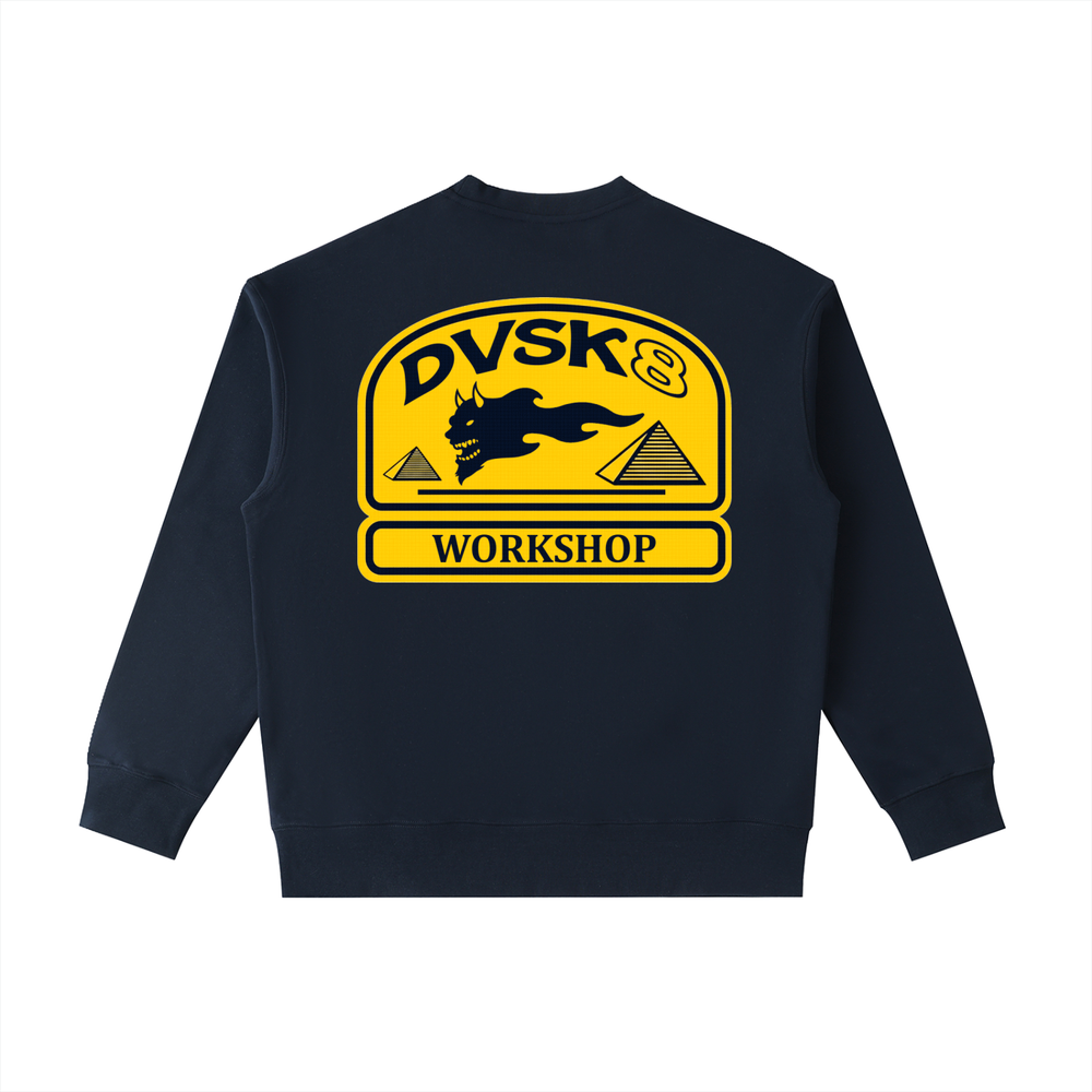 DVSK8 "PYRAMID" HEAVYWEIGHT NAVY SWEATSHIRT