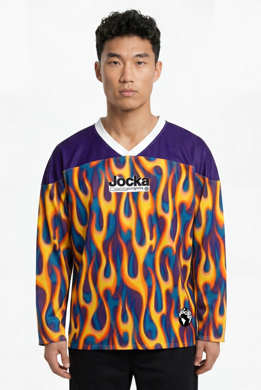 JOCKA GEAR FLAMES HOCKEY JERSEY