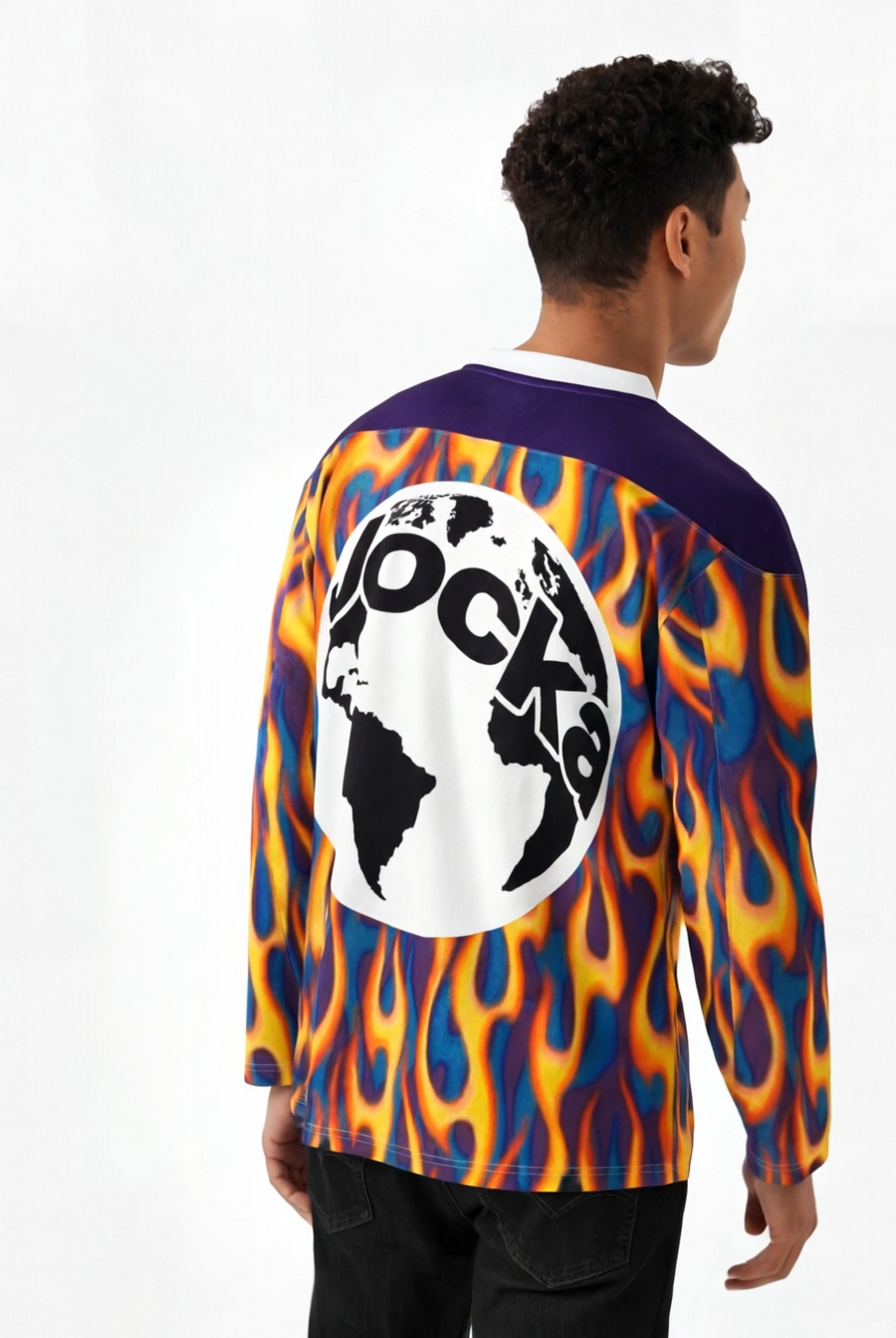 JOCKA GEAR FLAMES HOCKEY JERSEY