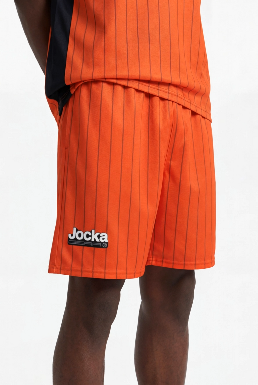 JOCKA GEAR RED STRIPED MESH SHORTS