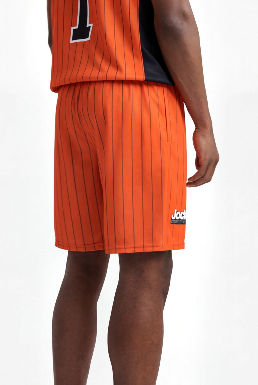 JOCKA GEAR RED STRIPED MESH SHORTS
