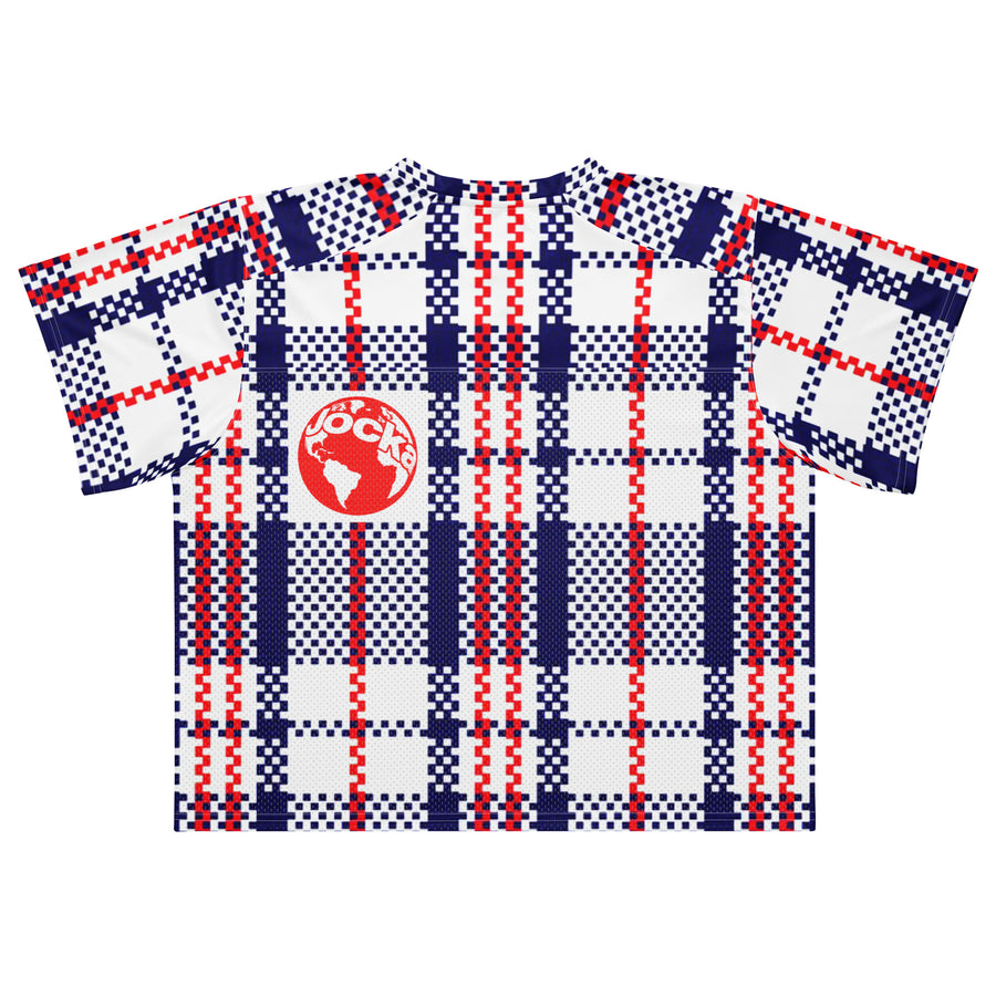 JOCKA GEAR PLAID AMERICAN FOOTBALL JERSEY
