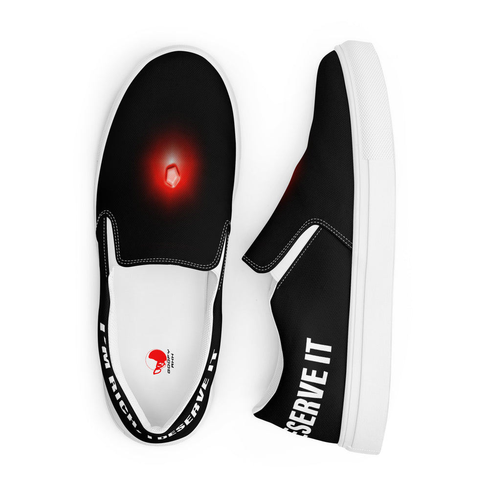 GOOFY AHH "I'M RICH" SLIP-ON CANVAS SHOES