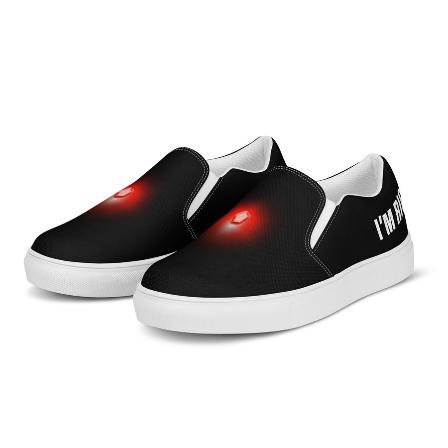 GOOFY AHH "I'M RICH" SLIP-ON CANVAS SHOES